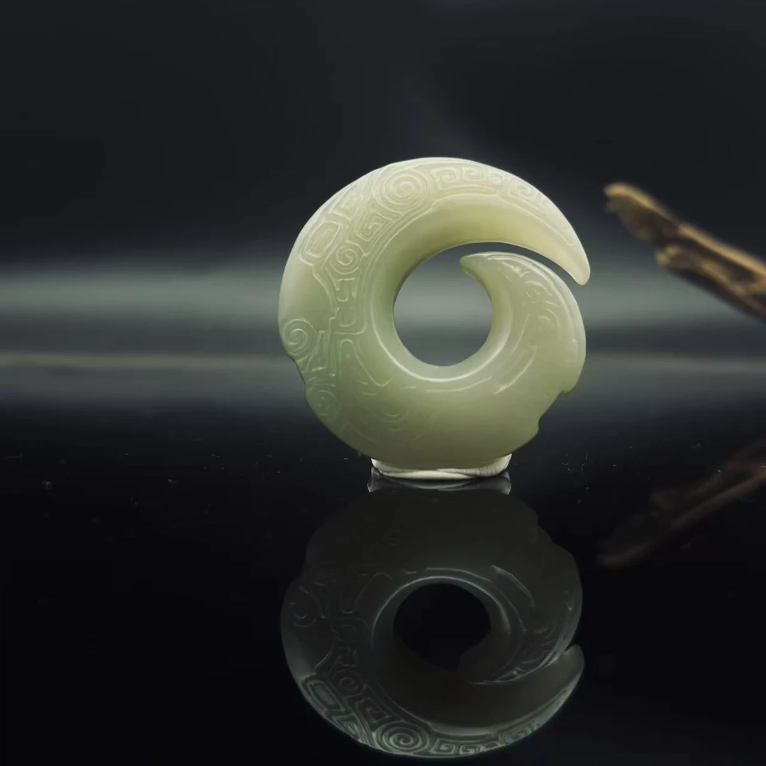 和田玉时来运转吊坠7159