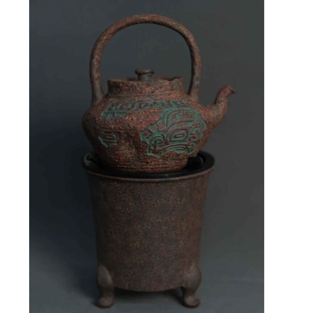 [半斋敦煌系列] 敦煌葫芦碳炉+口袋提梁煮茶煮水壶套装