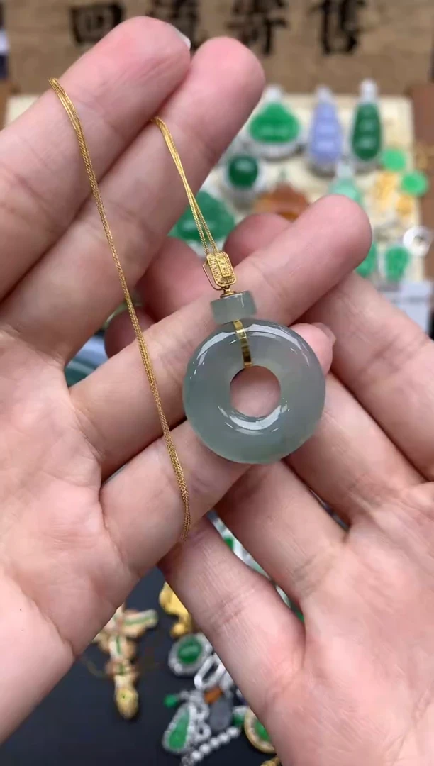 【闪购商品】翡翠颈饰18K金镶嵌99-中国好珍宝