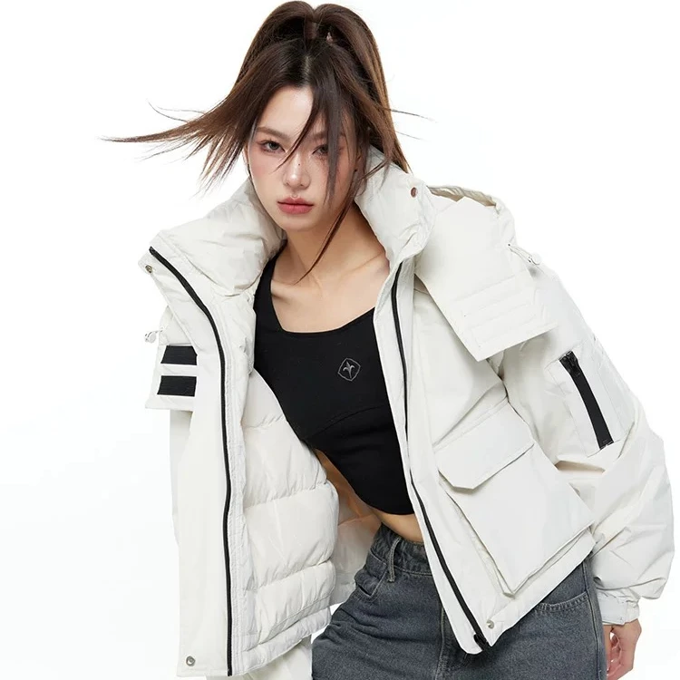 小众设计感羽绒服女冬季2023新款辣妹加厚百搭工装5938