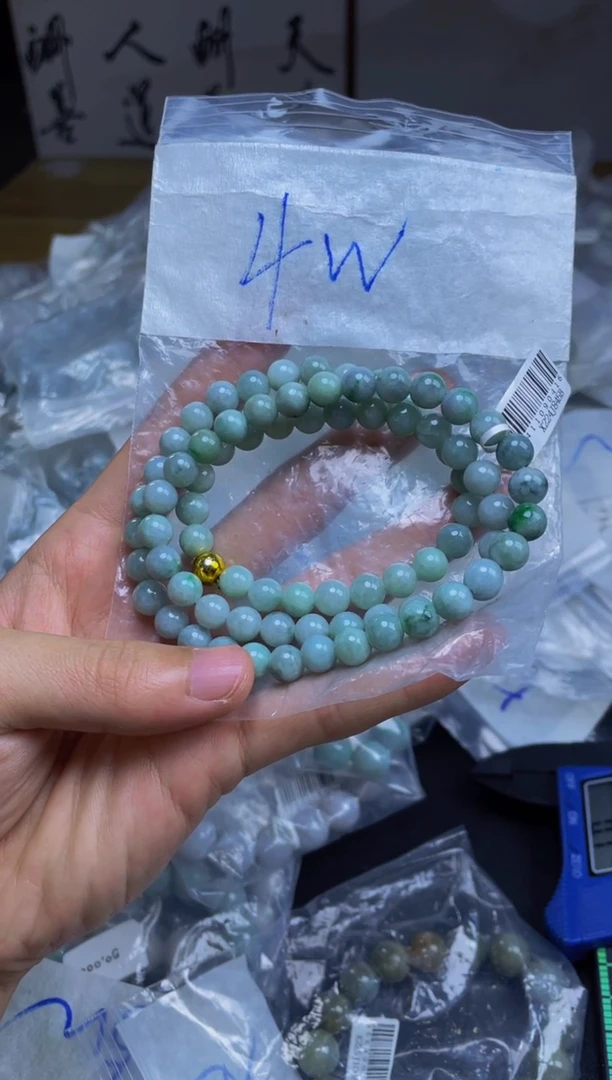 未镶嵌手链翡翠珠串