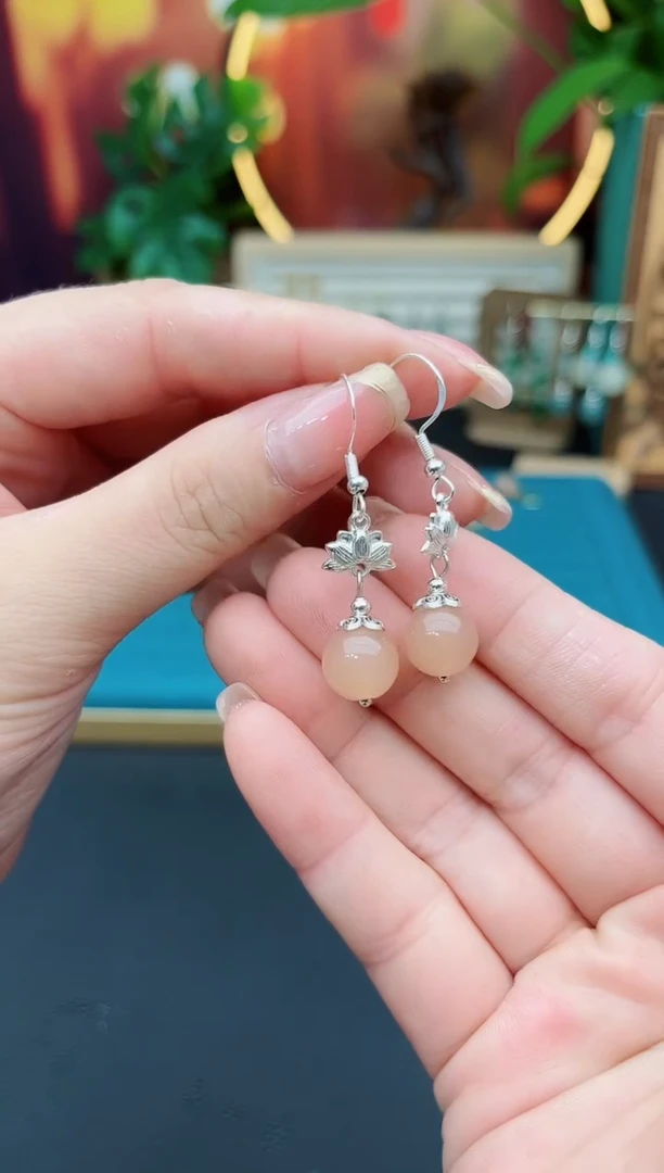 玛瑙/玉髓耳饰银S925镶嵌324000