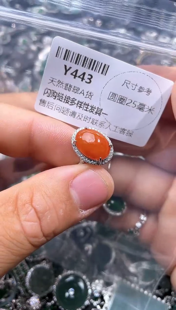 【闪购商品】翡翠颈饰未镶嵌Y443戒指