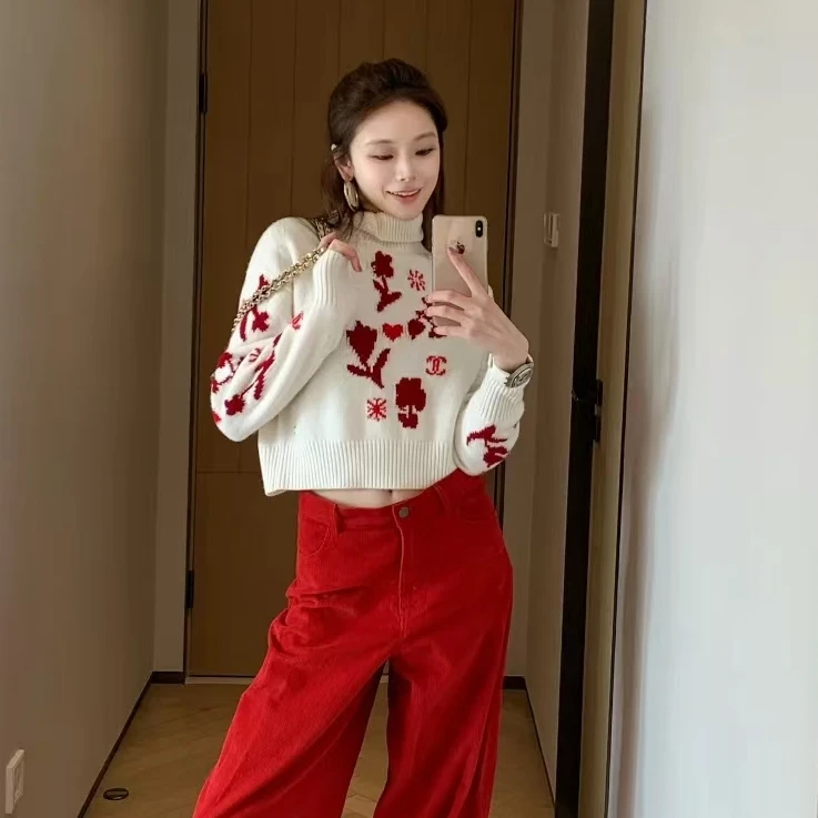 全新未使用 Chanel/香奈儿 滑雪系列毛衣 白色/34