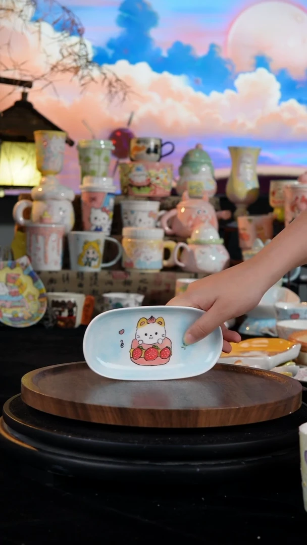 陶瓷便携款手工手绘景德镇陶瓷