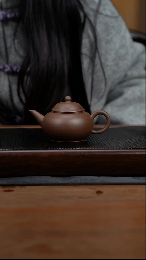 茶壶紫砂155cc黄龙山原矿紫泥水平4