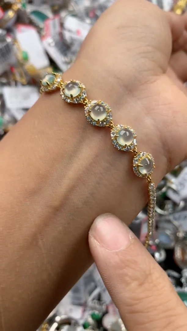 银S925镶嵌戒指翡翠999             4