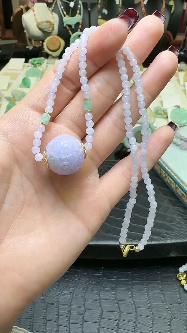 【闪购商品】翡翠颈饰未镶嵌天然紫翡锁骨