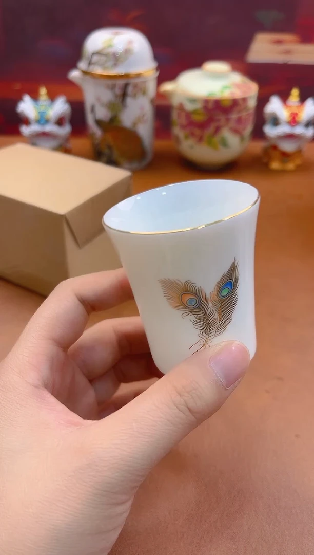 陶瓷茶具摆件旅行套组