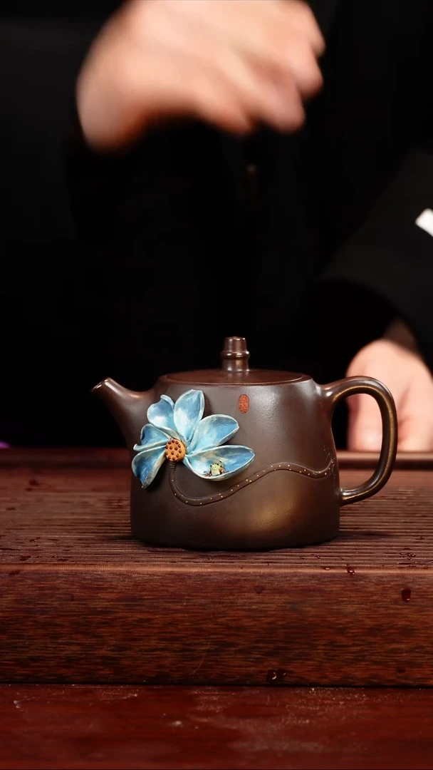 茶壶紫砂紫泥井栏壶280cc左右