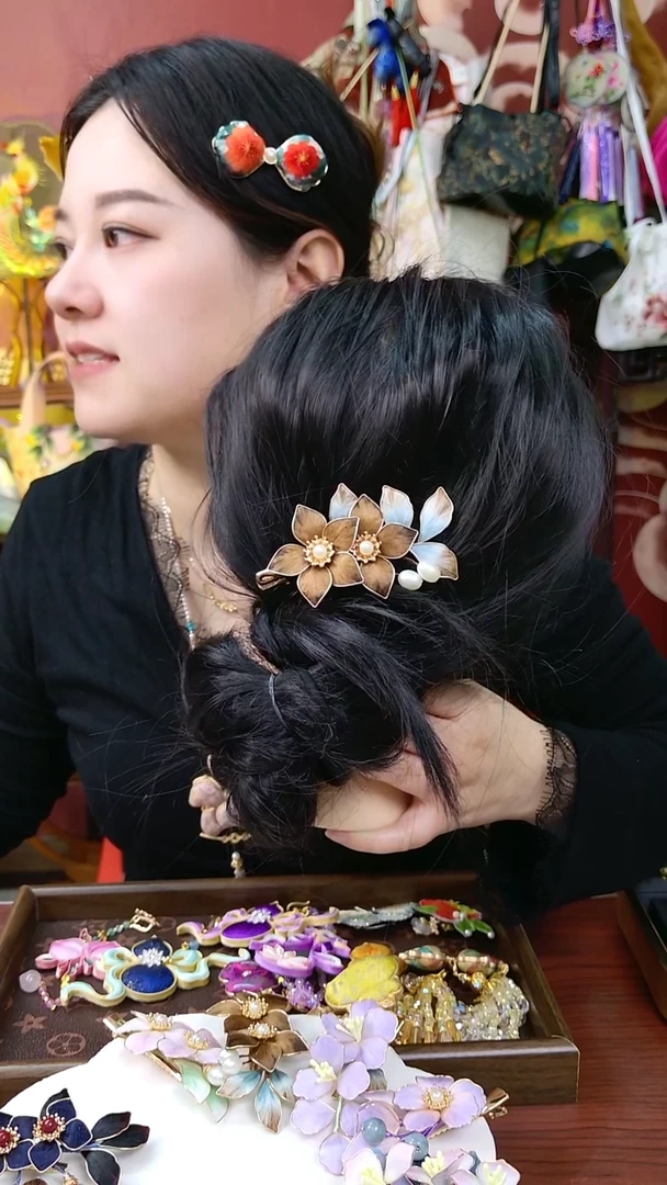 纯铜合金琉璃非遗绒花好美