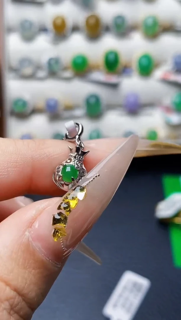 银S925镶嵌戒指翡翠1247