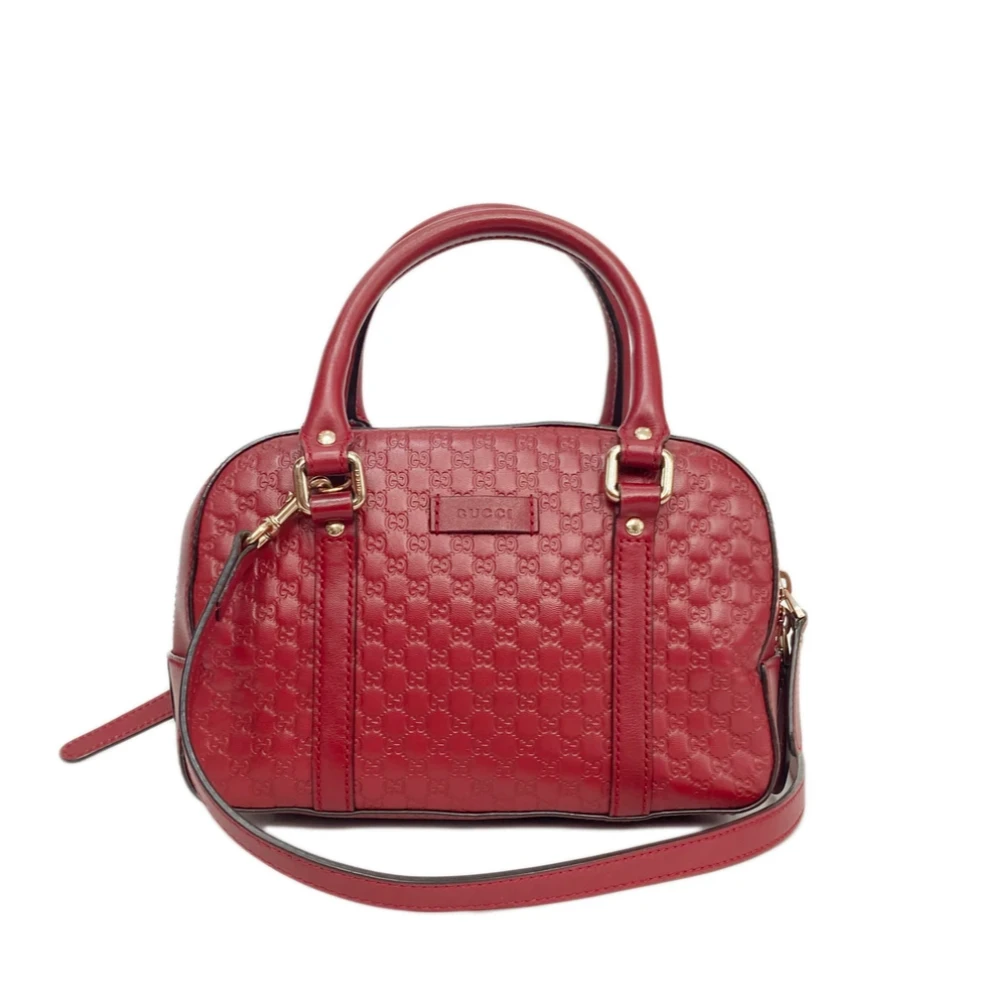 95新 GUCCI/古驰 Gucci 红色贝壳中号单肩包