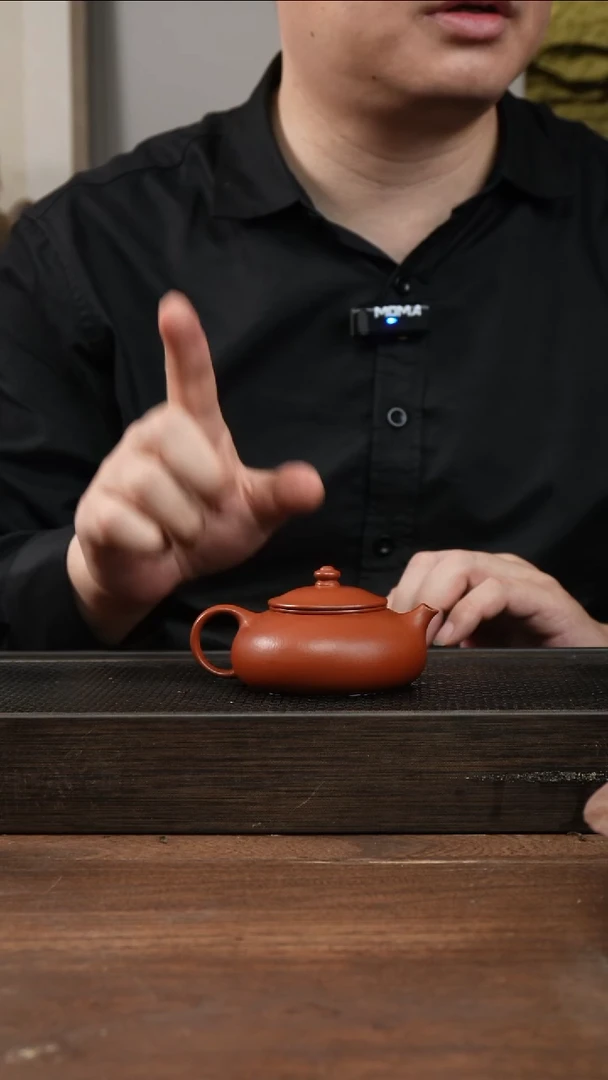 茶杯紫砂远*朱泥  寒江