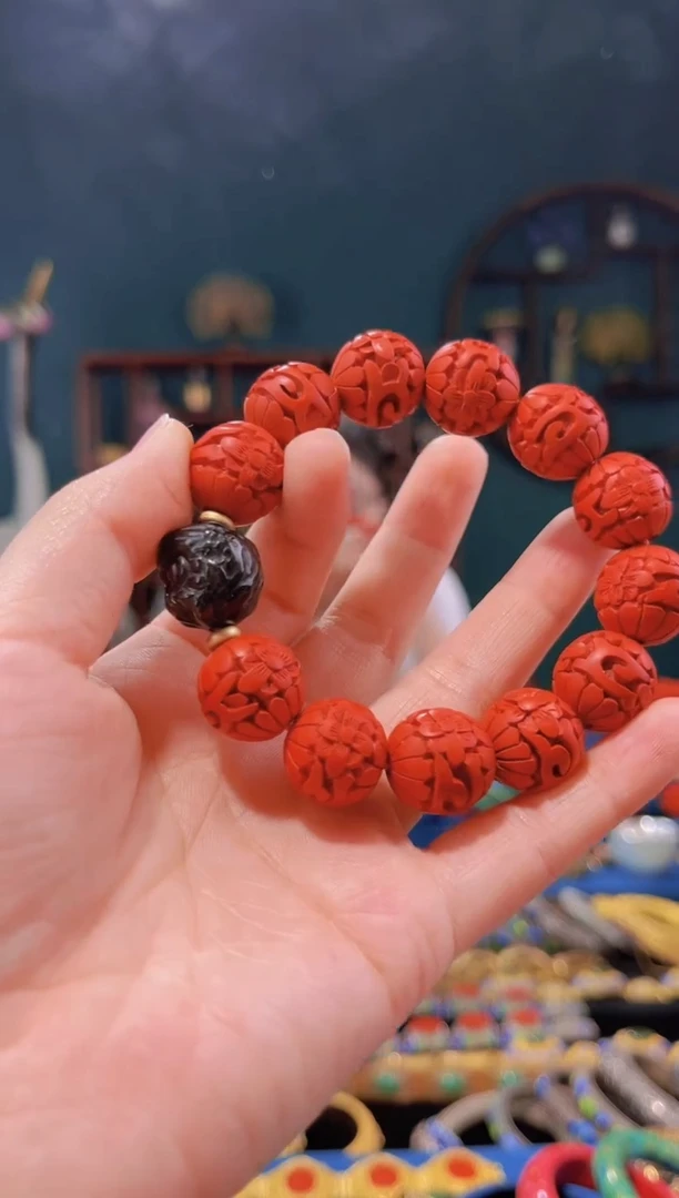 【闪购商品】雕漆手串花卉精品