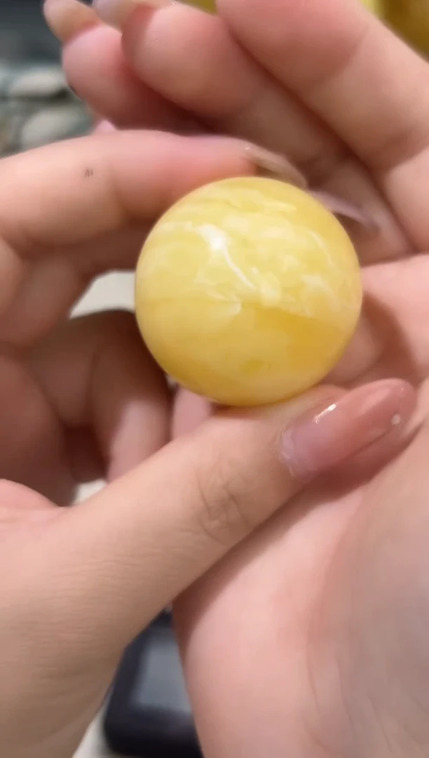 裸石琥珀未镶嵌琥珀蜜蜡圆珠