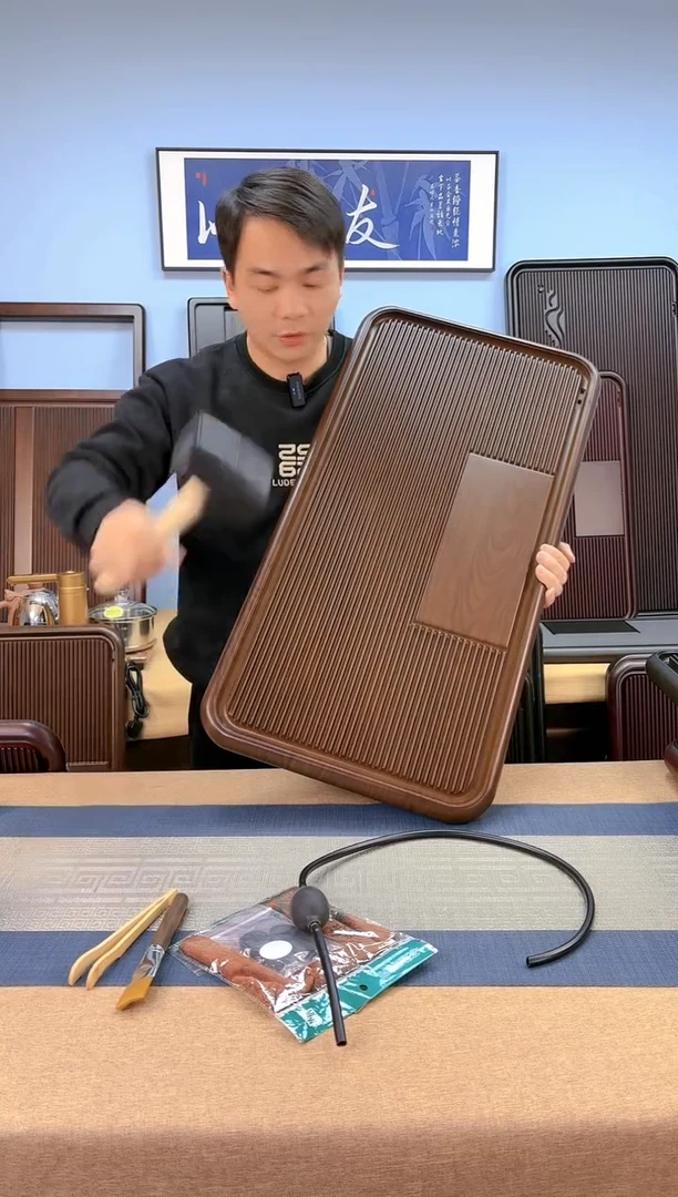 【闪购商品】凌龙黄色款式茶盘80*40*4