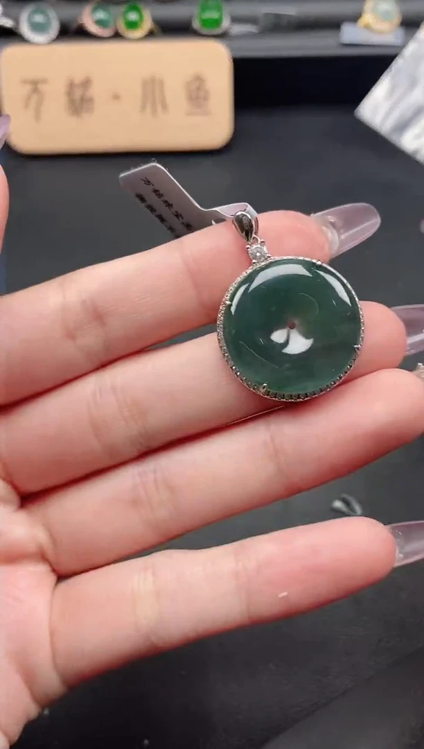 翡翠戒指银S925镶嵌51511