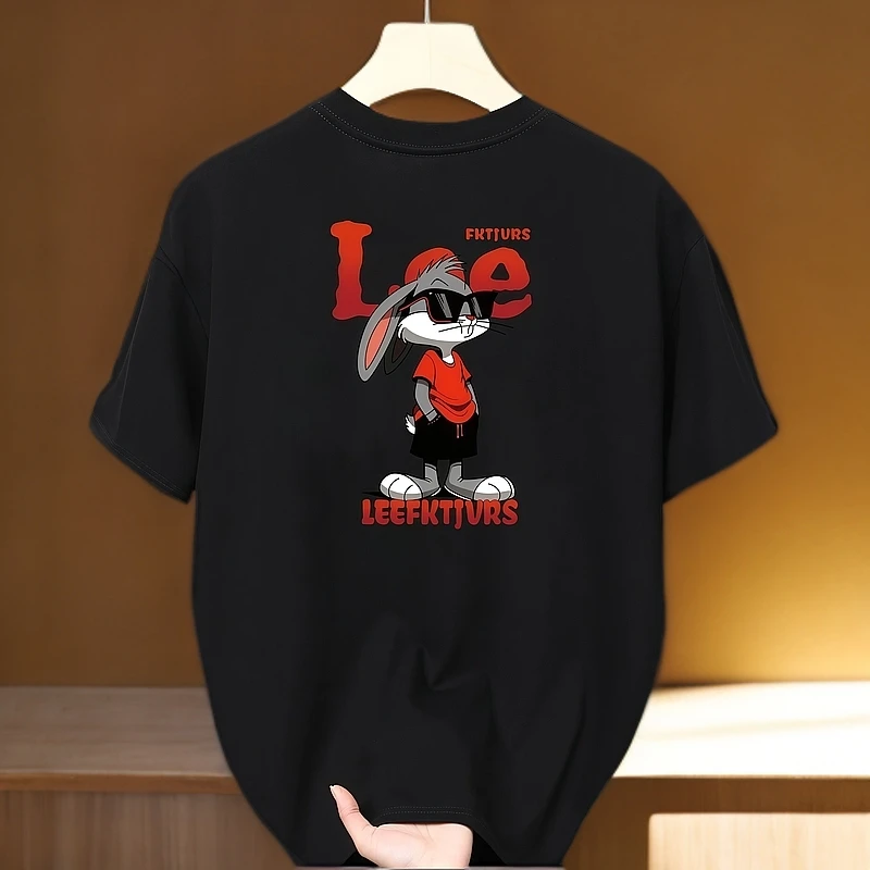 短袖常规夏季欧美嘻哈纯棉T恤上衣休闲宽松短袖男款爆款2025新款