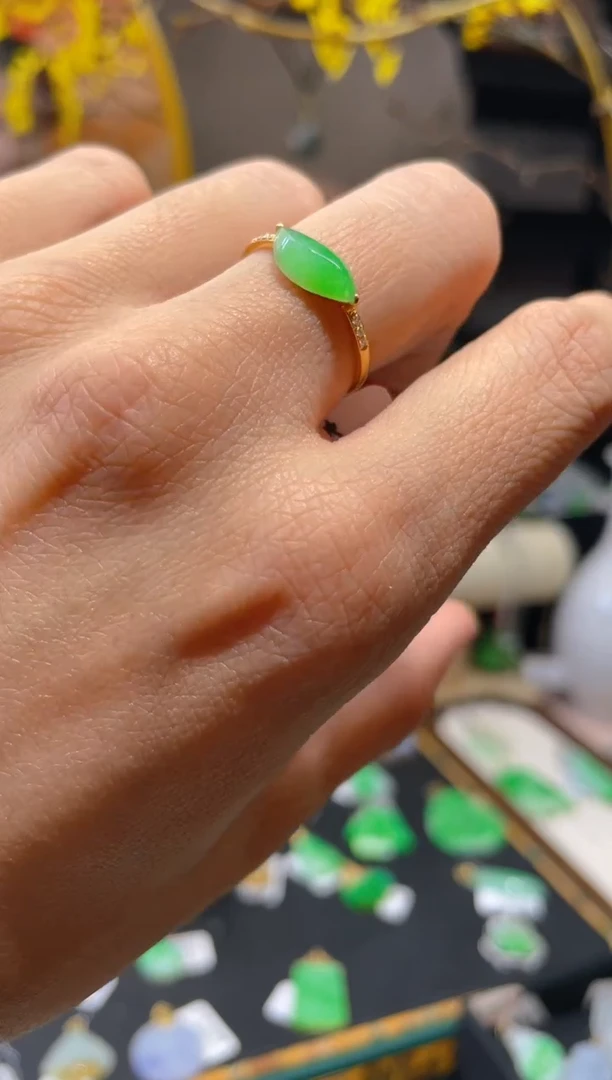 【闪购商品】翡翠颈饰18K金镶嵌假一赔三