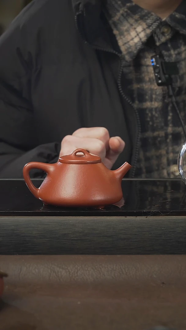 茶壶紫砂子冶石瓢，朱泥，150cc