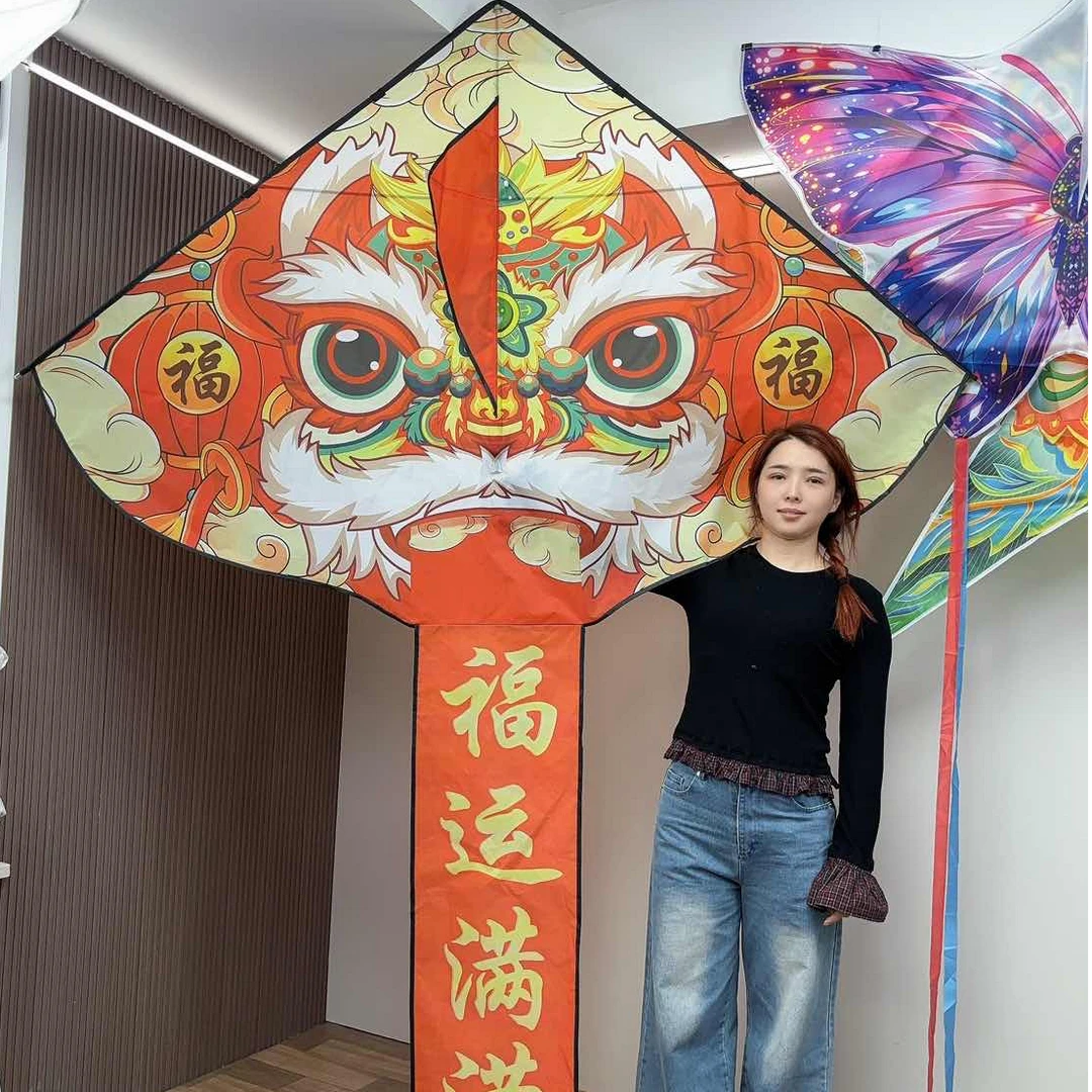 【高2.6米福运满满】2025新款风筝微风易飞大轴承链接器收纳袋AA