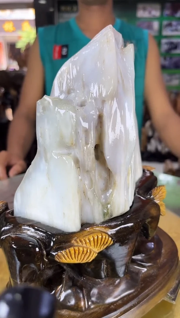 硅化玉珠宝奇石未镶嵌缅甸天然树化玉摆件