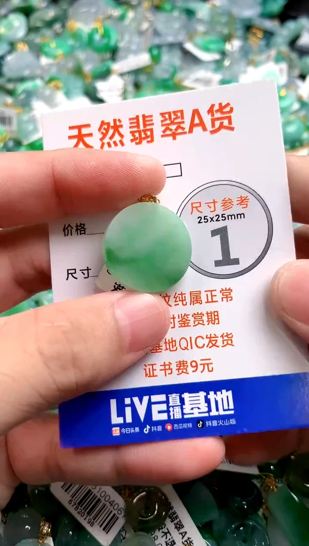 颈饰18K金镶嵌翡翠0986397119