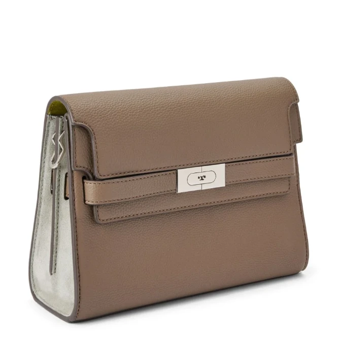 TORY BURCH/汤丽柏琦Lee Radziwill 拼色卵石纹单肩包158723-250