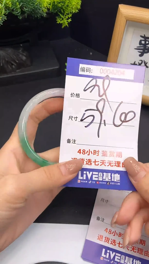 未镶嵌手镯翡翠0004204