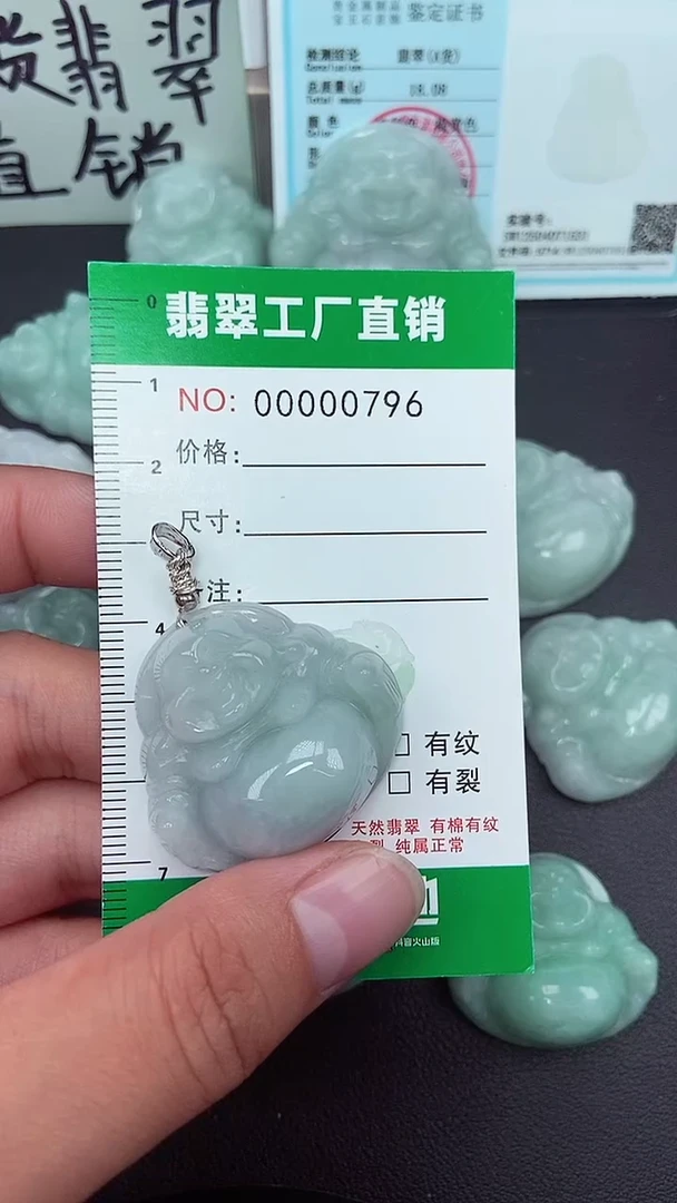 颈饰未镶嵌翡翠缅甸天然翡翠0796