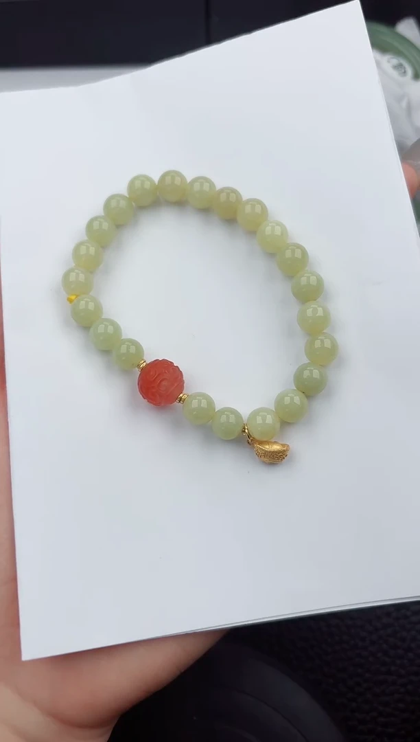 【闪购商品】和田玉手串未镶嵌555微色差T