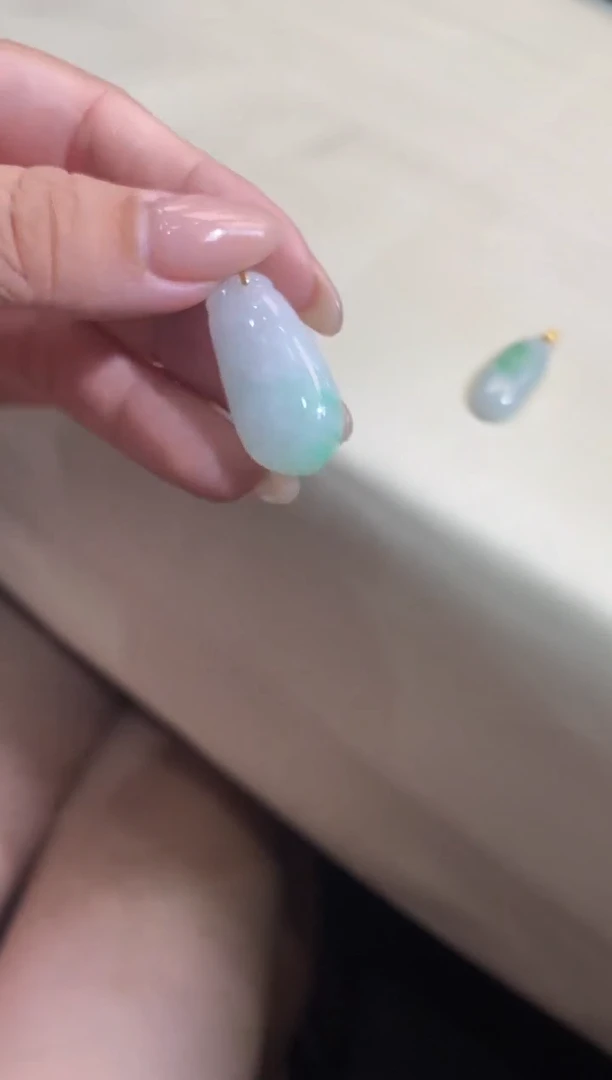 翡翠18K金镶嵌吊坠(不含链)湁*福瓜