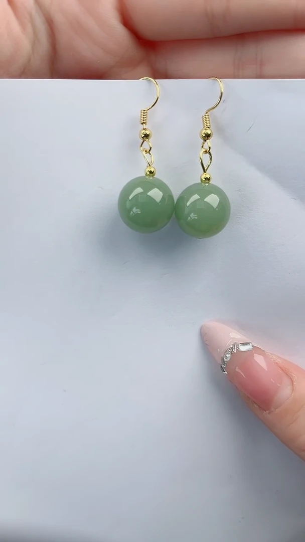 东陵石未镶嵌耳坠555岚钻微色差T