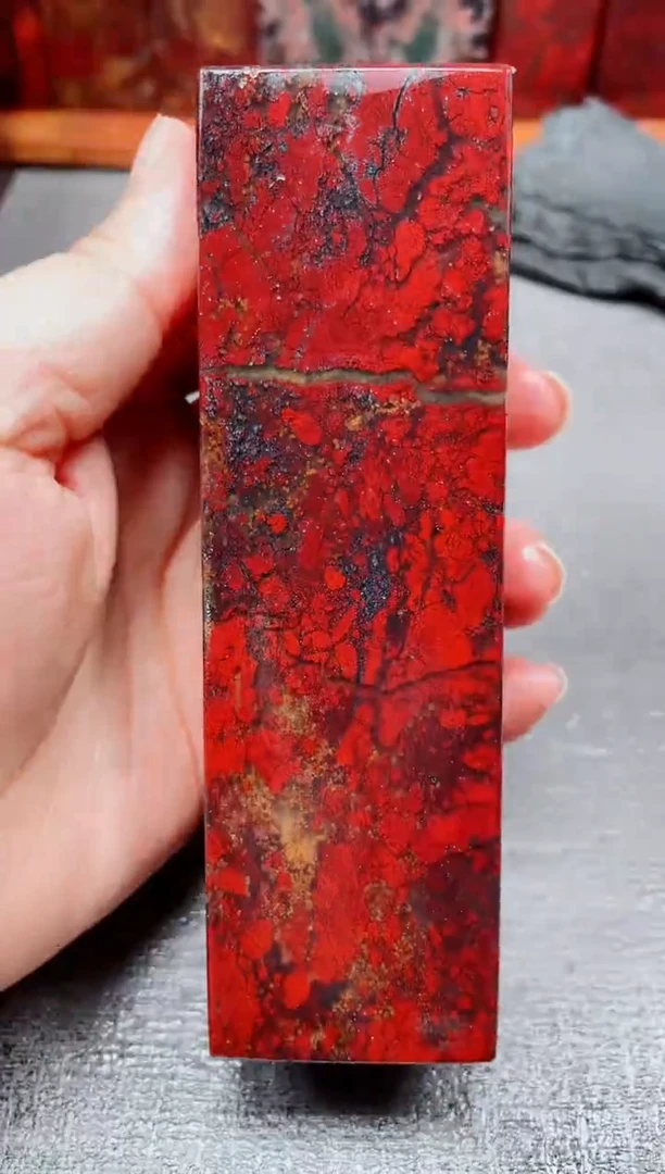 玉桂林鸡血玉素章--25