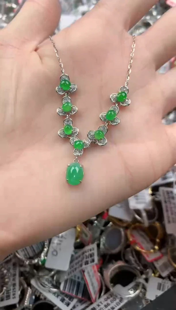 银S925镶嵌戒指翡翠555----4