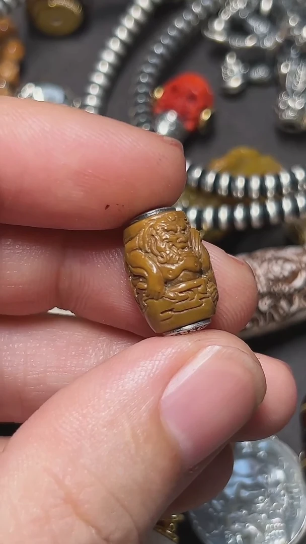 把件紫金鼠风神雷神顶珠10.8mm