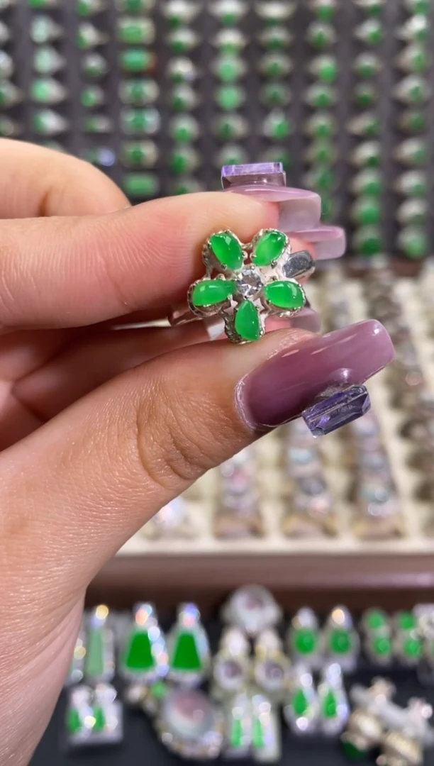 未镶嵌戒指翡翠天然缅甸A货翡翠未镶嵌 粉丝福利