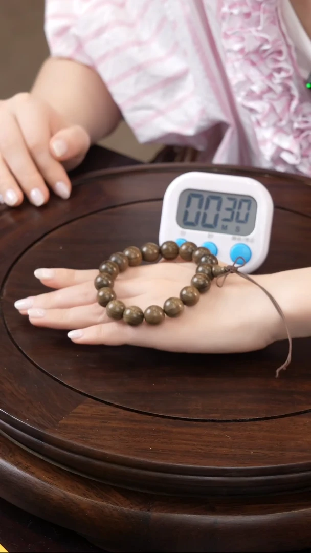 菩提A**哥JSN绿楠手串