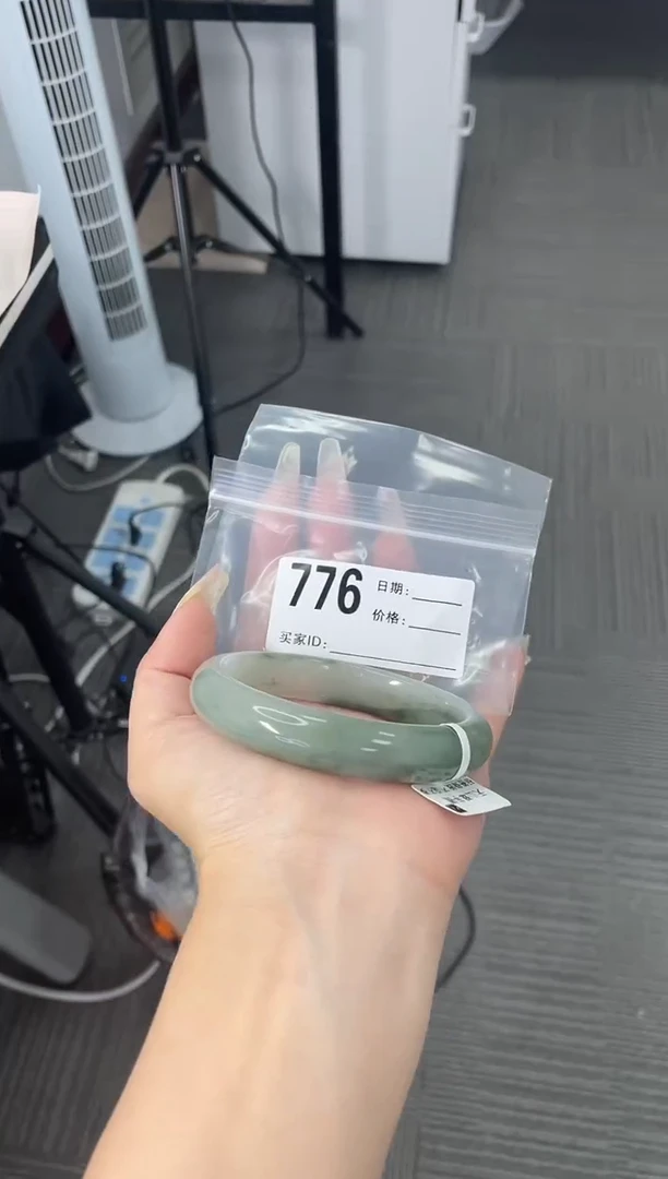 石英质玉（天山翠）手镯未镶嵌776