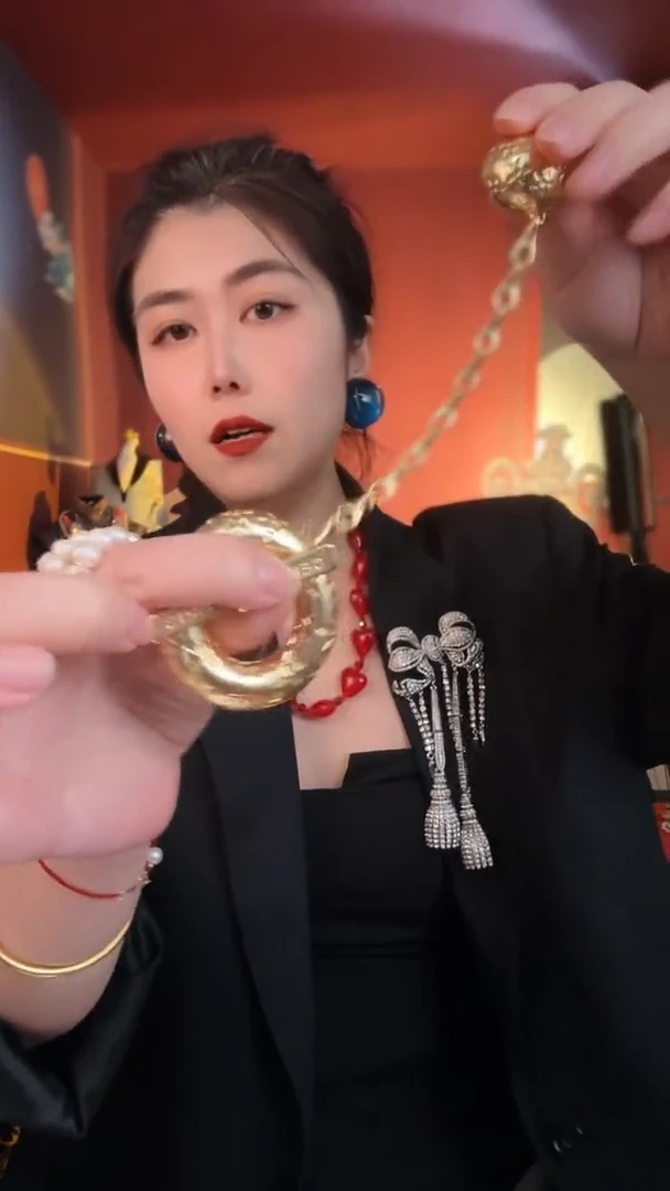 合金无合金无重工复古百搭素金金球胸针