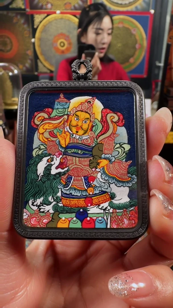 【闪购商品】吊坠壹善缘城手绘唐卡多闻C宝天