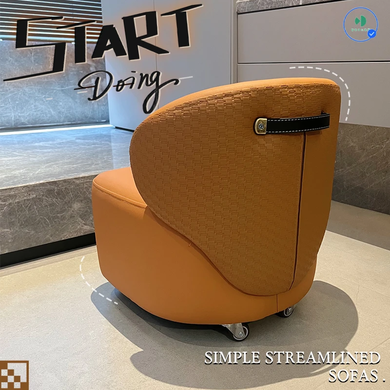 客厅万向轮矮凳溜溜凳靠背矮凳儿童可移动换鞋滑轮沙发旋转凳子