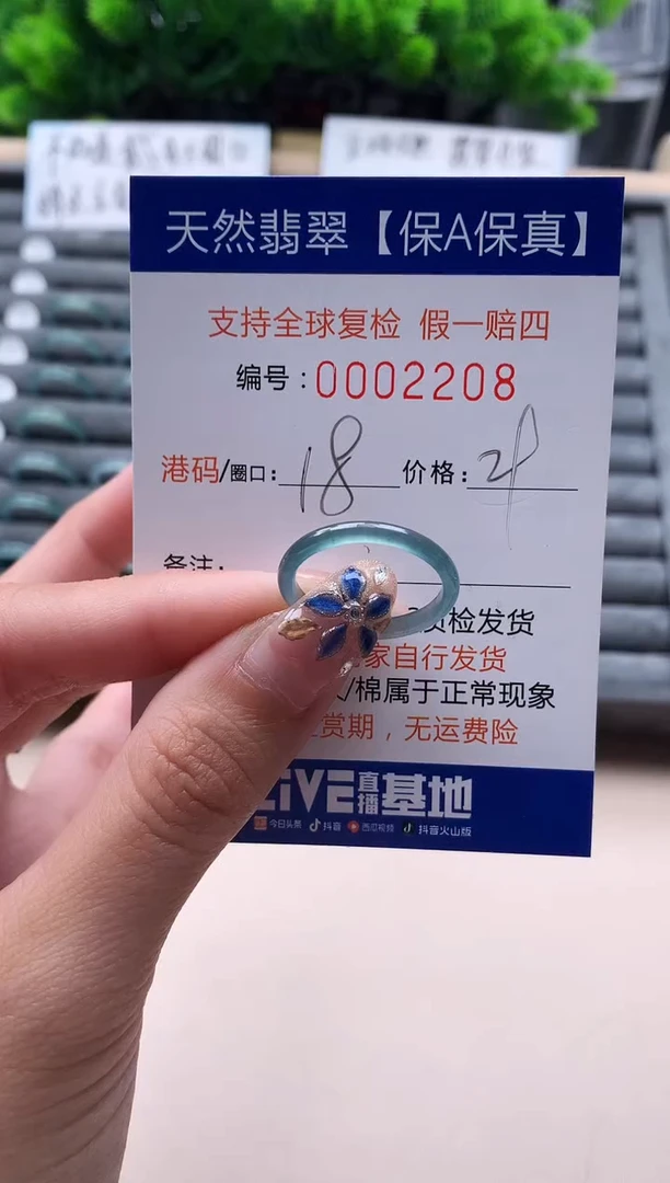 未镶嵌戒指翡翠2208