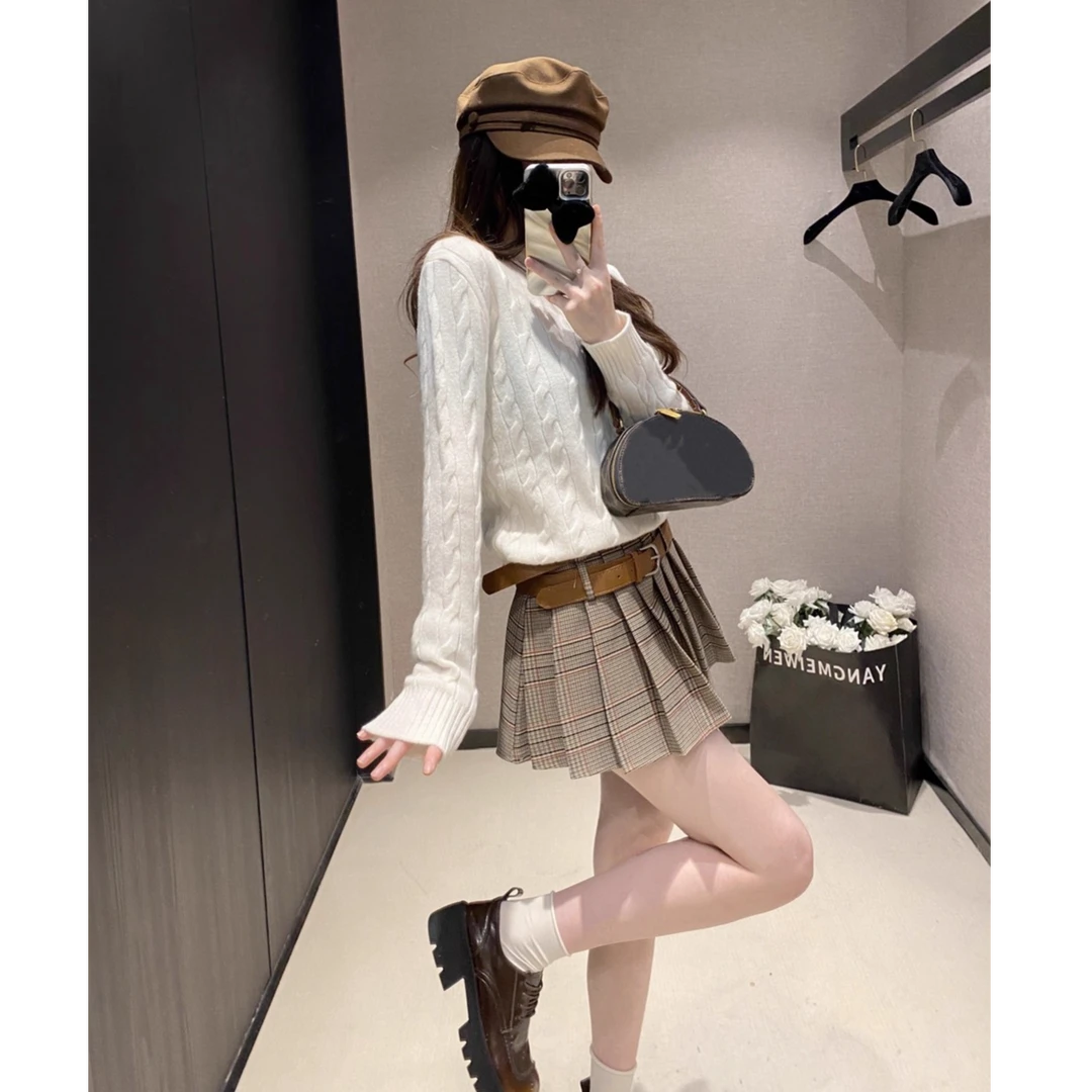 【现货】leathercat毛衣女2025秋冬新款高级感超好看打底针织衫上衣