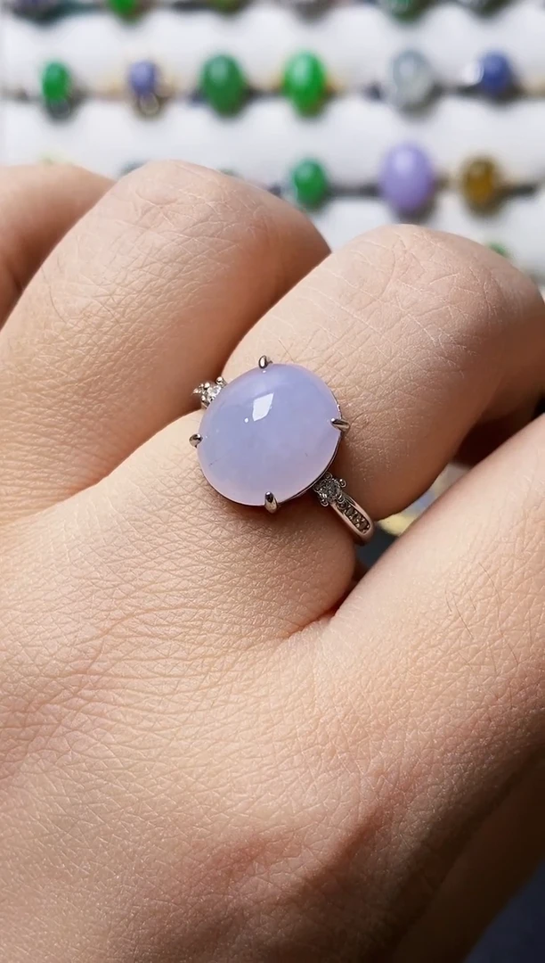 银S925镶嵌戒指翡翠3599