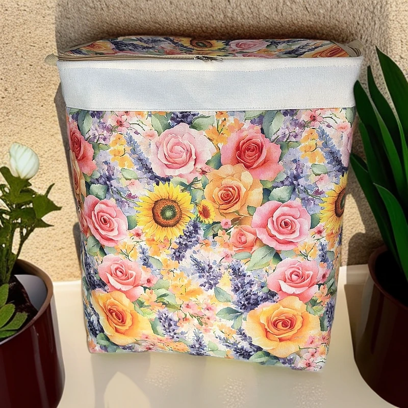 新款加厚带盖120L收纳筐收纳箱双拉链带钢圈收纳衣服被子收纳整理