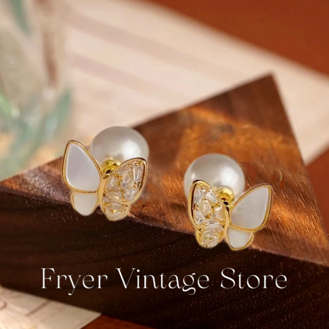 0595【灵动蝴蝶】24年夏日限定 蝴蝶两戴耳钉