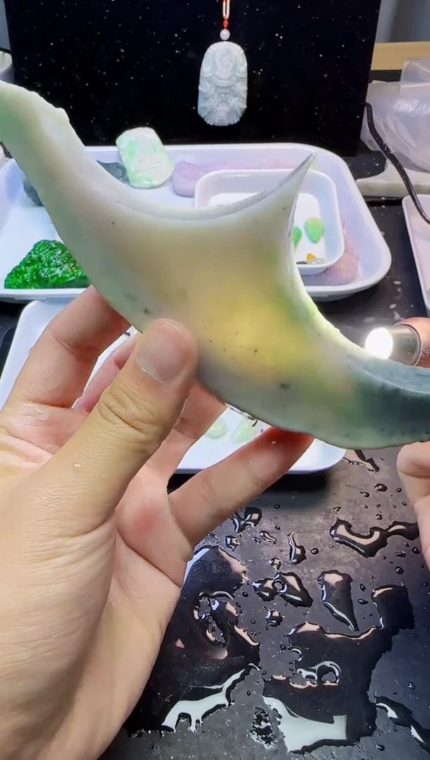 颈饰未镶嵌翡翠005天然A货翡翠