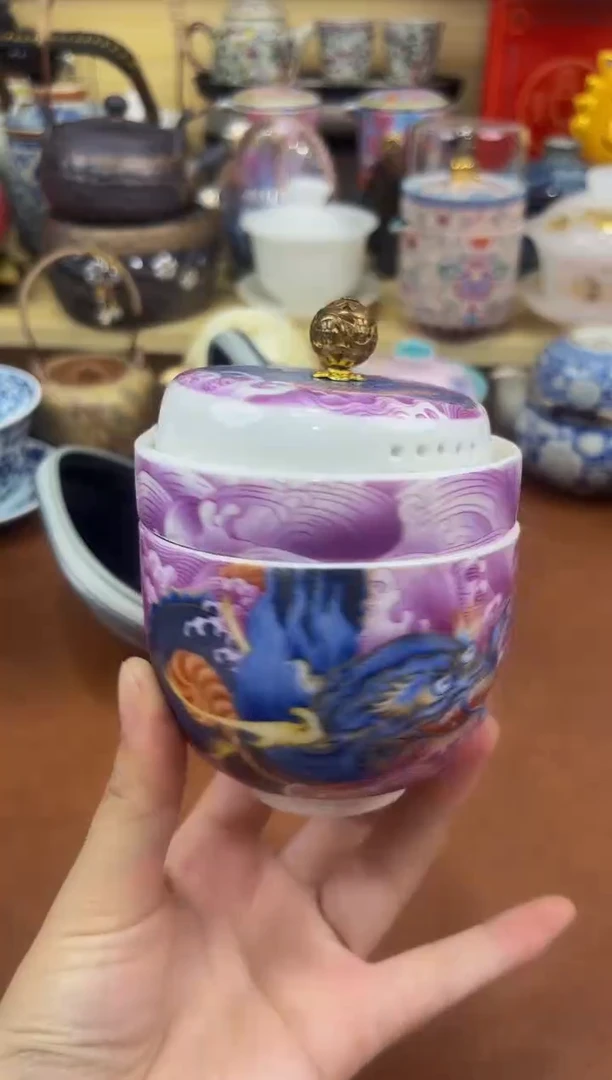 陶瓷茶具摆件旅行套组